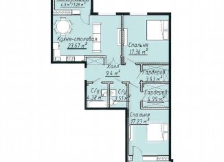 Продам 2-ком. квартиру, 88.8 м2, Татарстан, улица Урицкого, 1