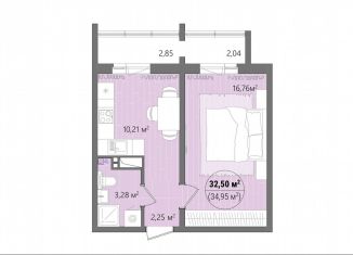 Однокомнатная квартира на продажу, 37.8 м2, Челябинск, улица Труда, 14