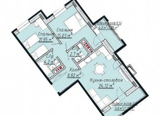 Продам двухкомнатную квартиру, 71.9 м2, Татарстан, улица Урицкого, 1