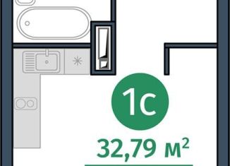 Продажа квартиры студии, 32.8 м2, Тюмень, Краснооктябрьская улица, 8, ЖК ДОК