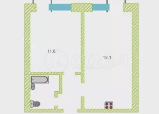Продажа 1-ком. квартиры, 28.9 м2, Тюмень, Олимпийская улица, 25, Восточный округ
