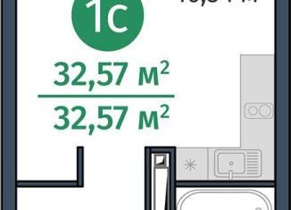 Продам квартиру студию, 32.6 м2, Тюмень, Краснооктябрьская улица, 8, ЖК ДОК