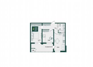 Продажа 2-ком. квартиры, 56.1 м2, Краснодар, микрорайон Образцово