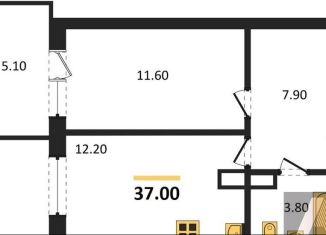 Продаю 1-ком. квартиру, 37 м2, Новосибирск, метро Золотая Нива