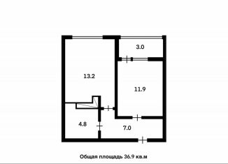 Продам 1-ком. квартиру, 36.8 м2, Горячий Ключ, улица Кириченко, 7