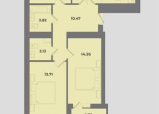Продается трехкомнатная квартира, 87.3 м2, Калининград