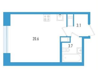 Продажа квартиры студии, 27.5 м2, Санкт-Петербург, улица Типанова, 22, улица Типанова