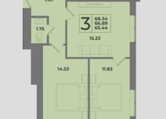 Продаю 3-ком. квартиру, 68.3 м2, Калининград