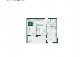 Продам 2-ком. квартиру, 56.3 м2, Краснодар, микрорайон Образцово