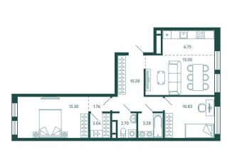 Продается 2-комнатная квартира, 68.9 м2, Республика Башкортостан, улица Авроры, 16А