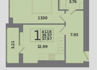 Продажа однокомнатной квартиры, 41.2 м2, Калининград