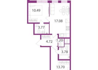 Продается 2-комнатная квартира, 54.7 м2, посёлок Шушары