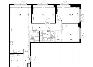 Продажа трехкомнатной квартиры, 84.8 м2, Москва, станция Лихоборы, ЖК Большая Академическая 85, к3.4