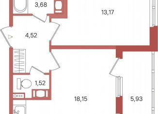 Продажа 1-ком. квартиры, 44 м2, Сертолово