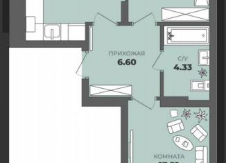 Продается 2-комнатная квартира, 63.4 м2, Калининград