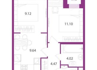 Продам 2-ком. квартиру, 39.7 м2, посёлок Шушары
