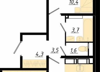 2-комнатная квартира на продажу, 57.9 м2, Воронеж, проспект Труда, 93