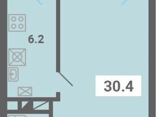 Продаю однокомнатную квартиру, 30.4 м2, поселок Мещерино, улица 4-й квартал, 21