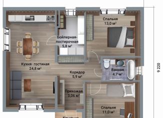 Продается дом, 110 м2, Казань, Озёрная улица
