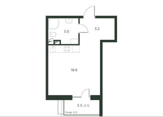 Продается квартира студия, 29.9 м2, деревня Лобаново, Новая улица