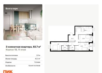 Продаю 3-комнатную квартиру, 82.7 м2, Ярославль, ЖК Волга Парк