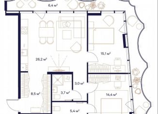 Продажа 3-комнатной квартиры, 76.3 м2, Москва, Сельскохозяйственная улица, 26с11, метро Ботанический сад