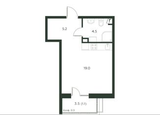 Квартира на продажу студия, 29.8 м2, деревня Лобаново, Новая улица