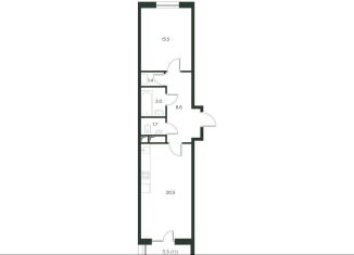 Продажа 2-комнатной квартиры, 49.8 м2, деревня Лобаново