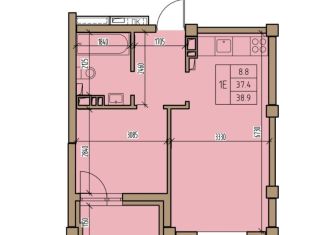 Продажа 1-ком. квартиры, 38.9 м2, Республика Башкортостан, улица Комарова, 7