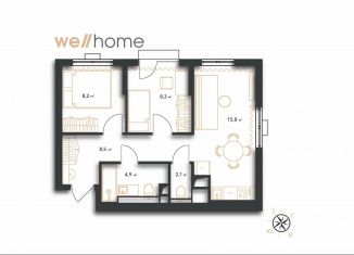 Продаю 2-ком. квартиру, 47.8 м2, Татарстан