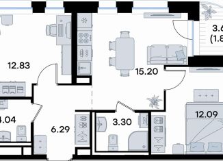 Продам 2-ком. квартиру, 55.6 м2, Татарстан
