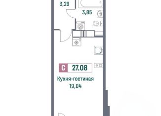 Продается квартира студия, 26.1 м2, Мурино, Ручьёвский проспект, 1/24
