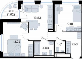 Продам 2-ком. квартиру, 53.4 м2, Татарстан