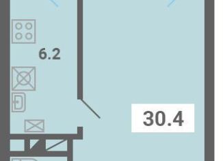 1-ком. квартира на продажу, 30.4 м2, поселок Мещерино, улица 4-й квартал, 21