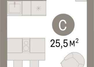 Продажа квартиры студии, 25.5 м2, Тюмень, ЖК Речной Порт