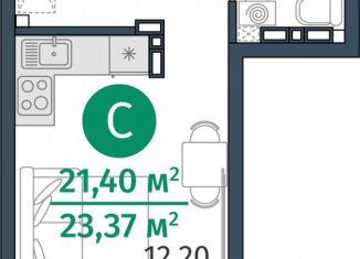 Продается квартира студия, 21.4 м2, деревня Дударева, улица Сергея Джанбровского, 27к1