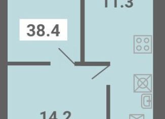 Продажа 1-комнатной квартиры, 38.4 м2, поселок Мещерино, улица 4-й квартал, 21