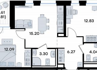 Продам 2-ком. квартиру, 55.5 м2, Татарстан