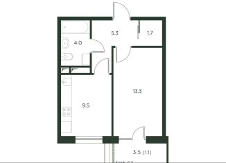 Продажа однокомнатной квартиры, 34.9 м2, деревня Лобаново