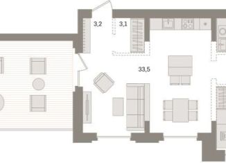 Продам 2-ком. квартиру, 132.5 м2, Тюмень, ЖК Речной Порт, Причальная улица, 7