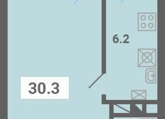 1-комнатная квартира на продажу, 30.3 м2, поселок Мещерино, улица 4-й квартал, 21