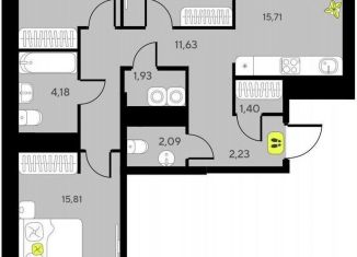 Продам 3-комнатную квартиру, 78.8 м2, Тюмень