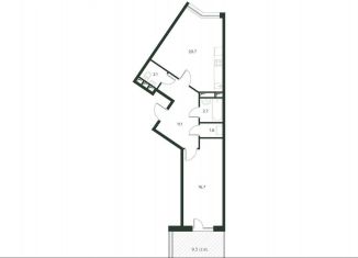 Продаю 2-ком. квартиру, 57.7 м2, деревня Лобаново
