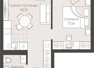 Однокомнатная квартира на продажу, 36.3 м2, Тюмень, Ленинский округ