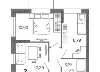 Продаю 2-ком. квартиру, 39.9 м2, Рязань