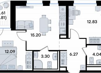Продаю 2-ком. квартиру, 55.5 м2, Татарстан