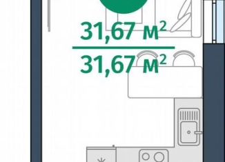 Продам квартиру студию, 31.7 м2, деревня Дударева, улица Сергея Джанбровского, 27к2