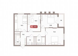 Продажа 3-ком. квартиры, 80.1 м2, Москва, метро Стахановская, Рязанский проспект, 39к3