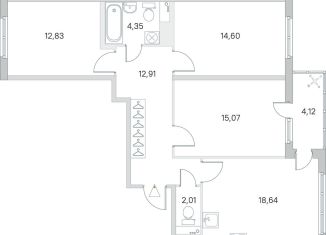 Продажа 3-комнатной квартиры, 82.5 м2, Ленинградская область