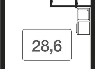 Продается квартира студия, 28.6 м2, Одинцово, Вокзальная улица, 31, ЖК Сердце Одинцово